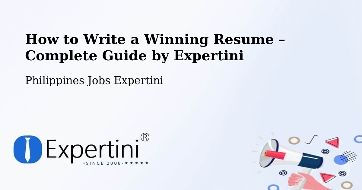 Resume Writing Guide for Job Seekers – Panan - Panan, Philippines Jobs Expertini